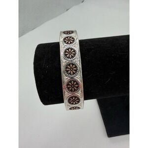 Montana Silversmiths Western Floral Engraved Silver Copper Cuff Bracelet BC1055